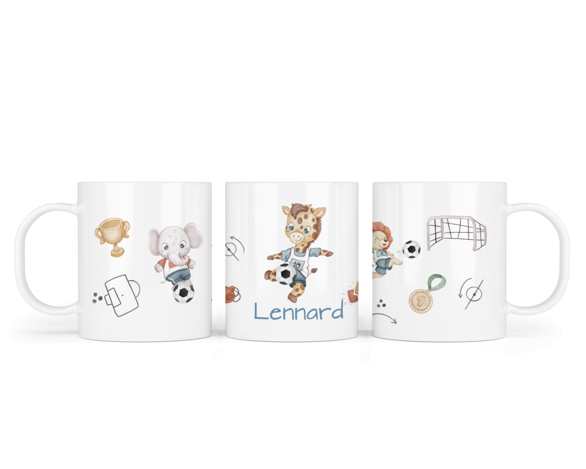 Kunststofftasse 55.Fußballtiere - Mamikes