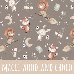Magic woodland choco Baumwolle - Mamikes