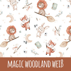 Magic woodland weiß Baumwolle - Mamikes