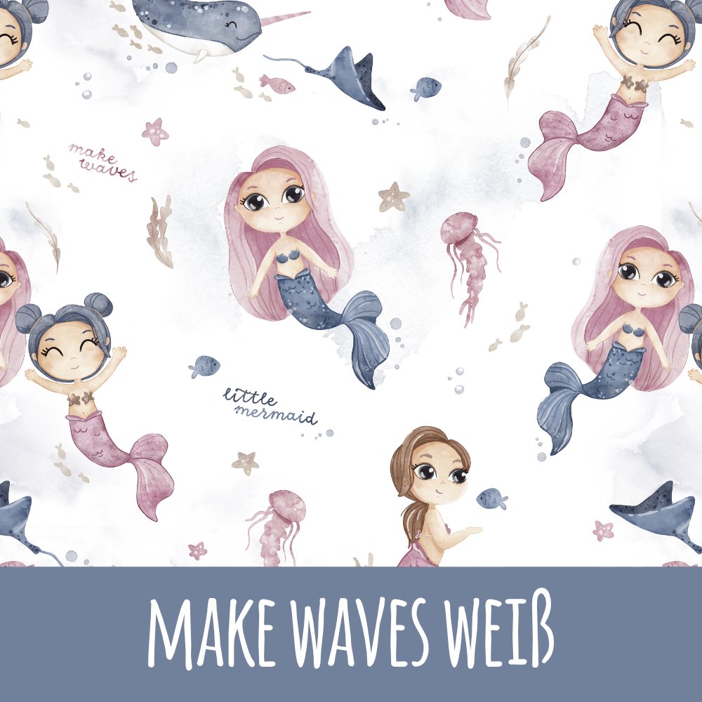 Make waves weiß Bio Jersey - Mamikes