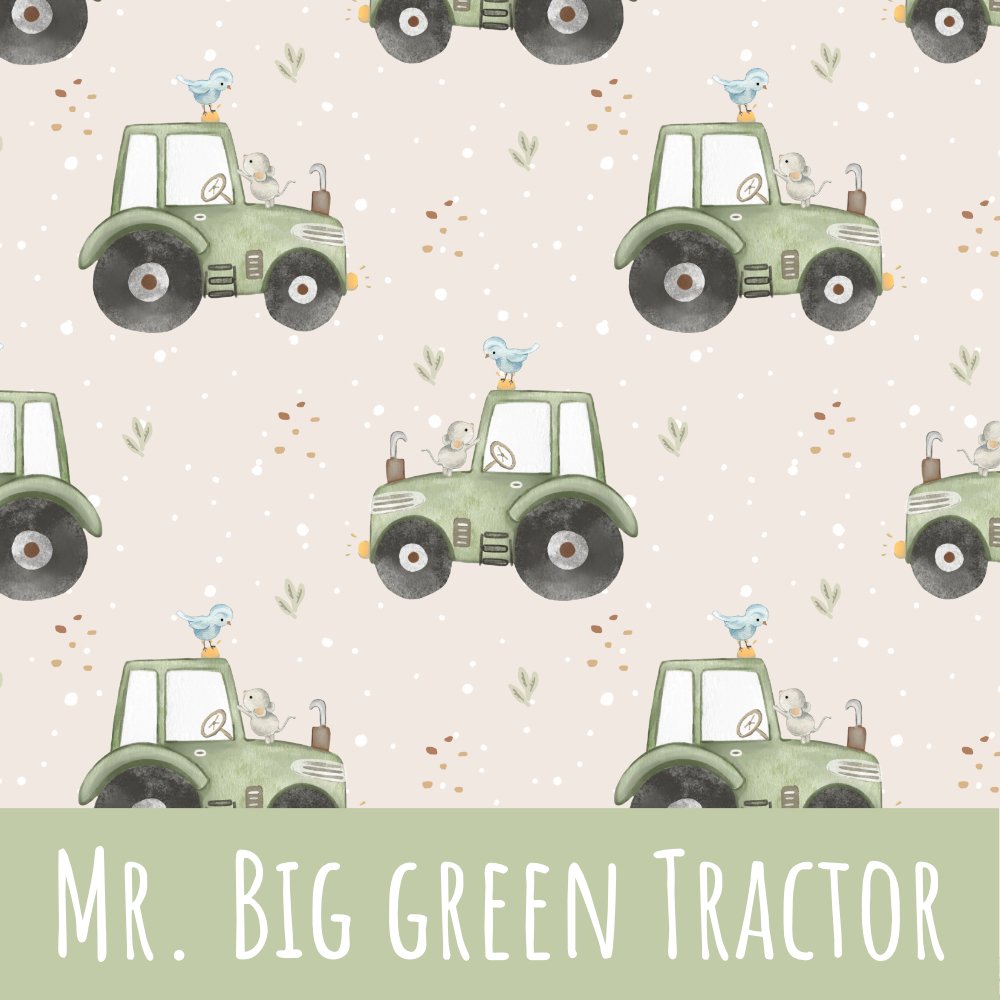Mr. big green tractor Vorbestellung (Stoffart wählbar) - Mamikes