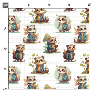 Oskar abenteuer waschbär streifen Bio Jersey - Mamikes