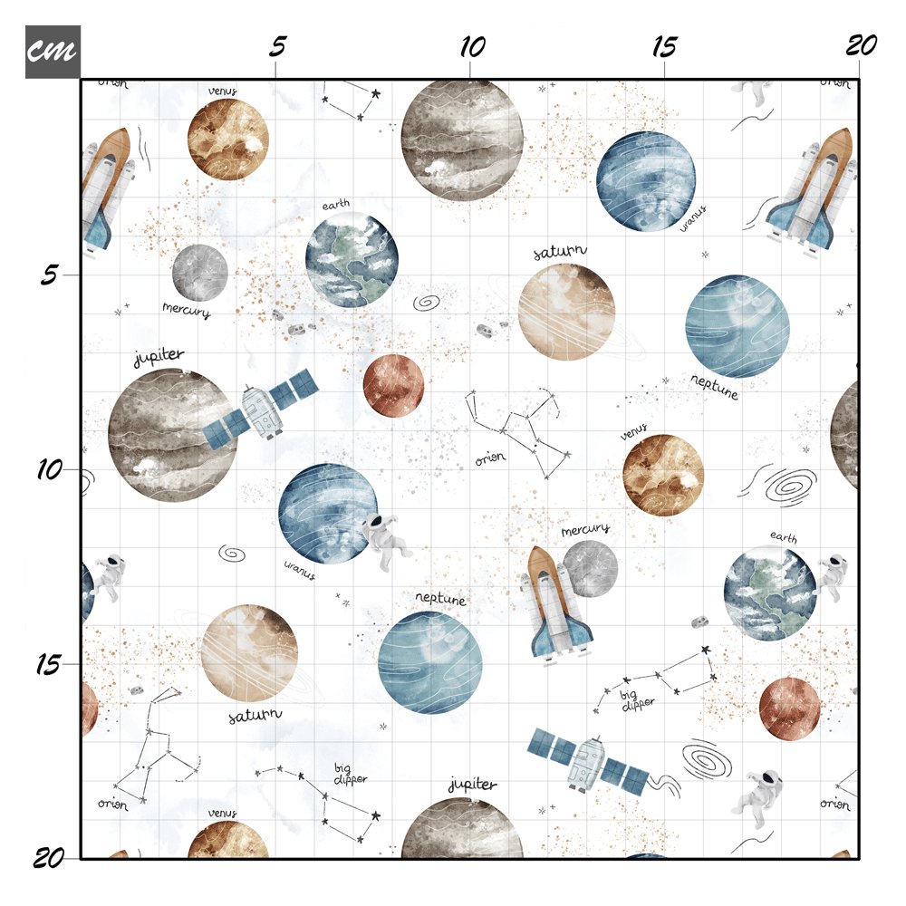 Out of space weiß Baumwolle - Mamikes