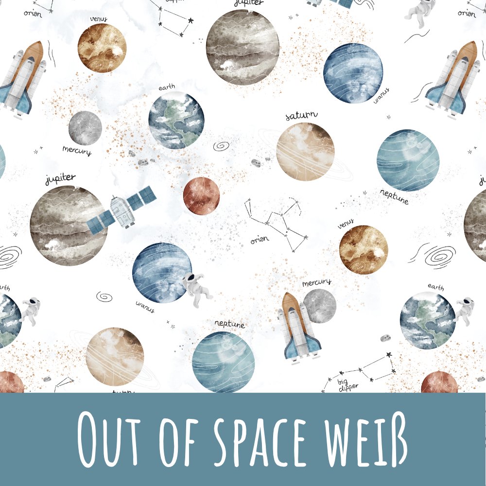 Out of space weiß Baumwolle - Mamikes