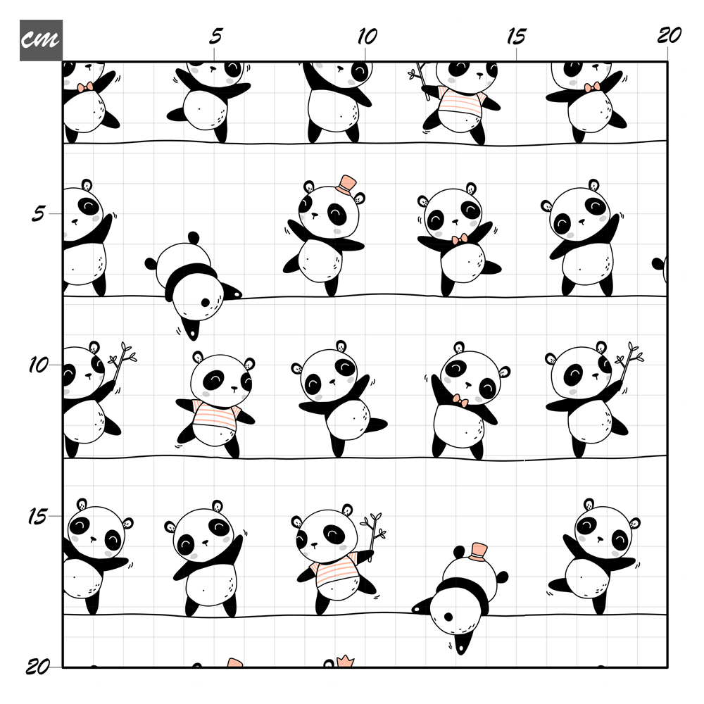 Panda parade Baumwolle - Mamikes