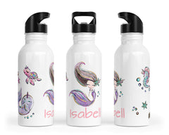 Personalisierte Edelstahl Trinkflasche 15.mermaids - Mamikes