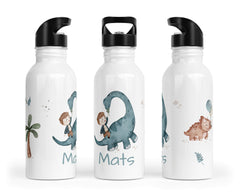 Personalisierte Edelstahl Trinkflasche 6.Dinoreiter - Mamikes