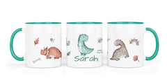 Personalisierte Keramiktasse (7 Farben) 64.Dinos - Mamikes