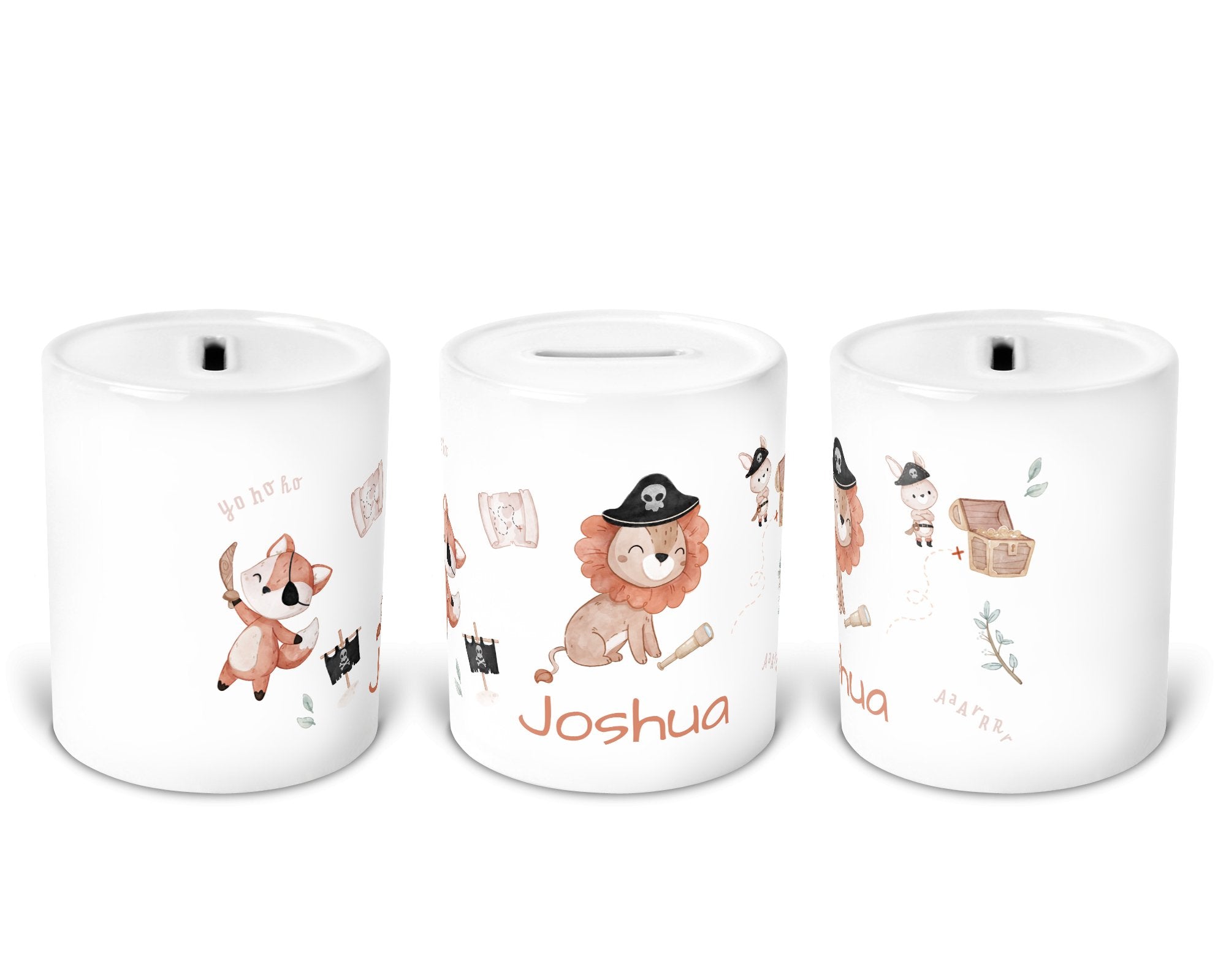 Personalisierte Spardose 10.pirate woodland - Mamikes