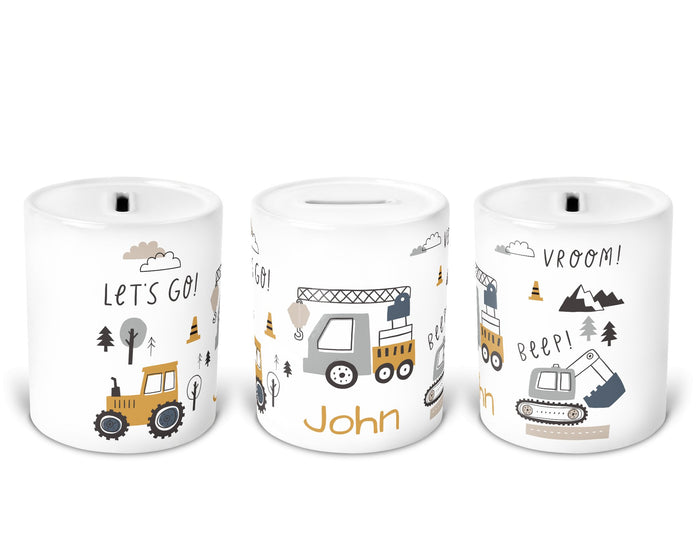 Personalisierte Spardose 25.Fahrzeuge