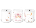 Personalisierte Spardose 3.boho rainbow rosa