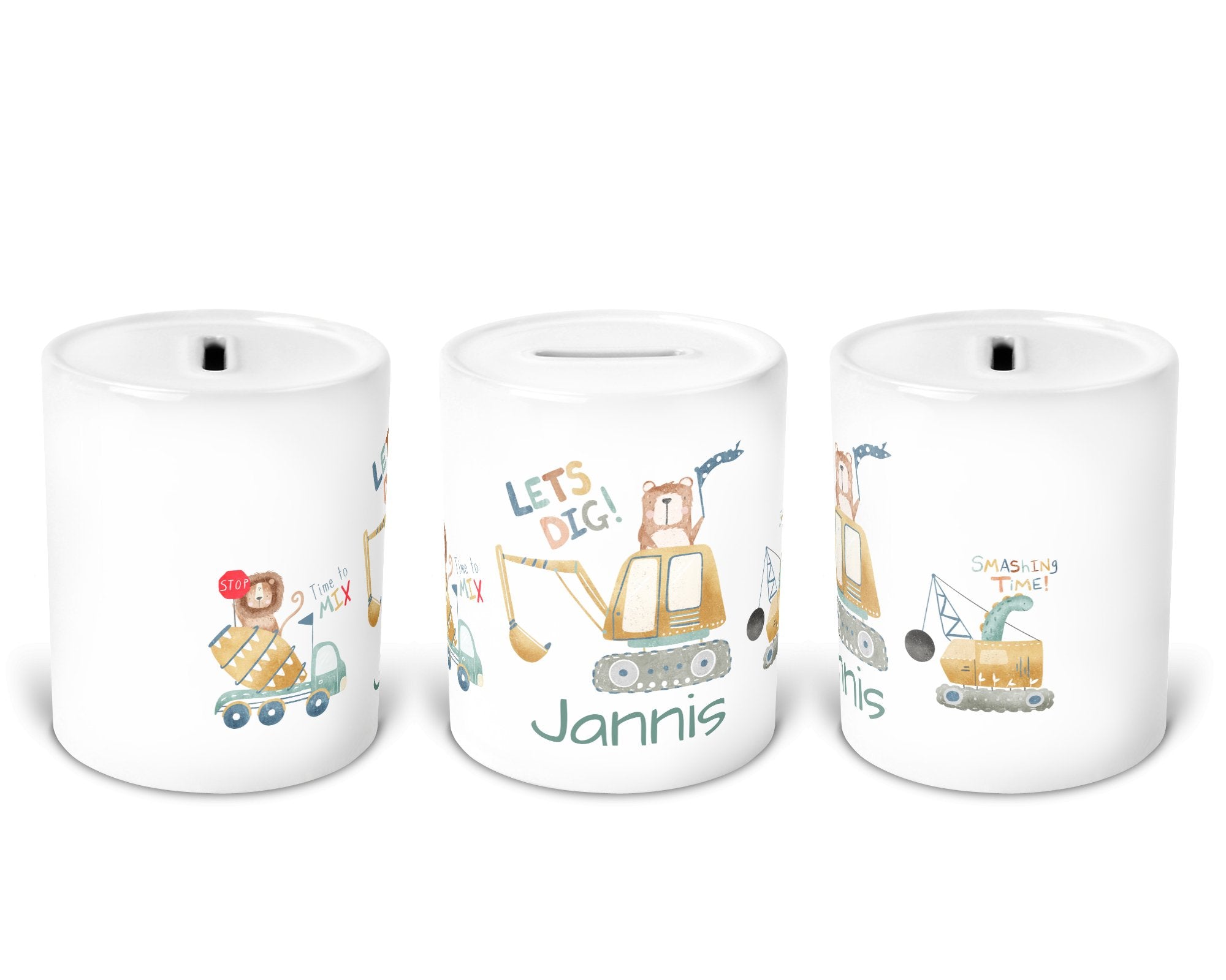 Personalisierte Spardose 53.Tierbaustelle - Mamikes