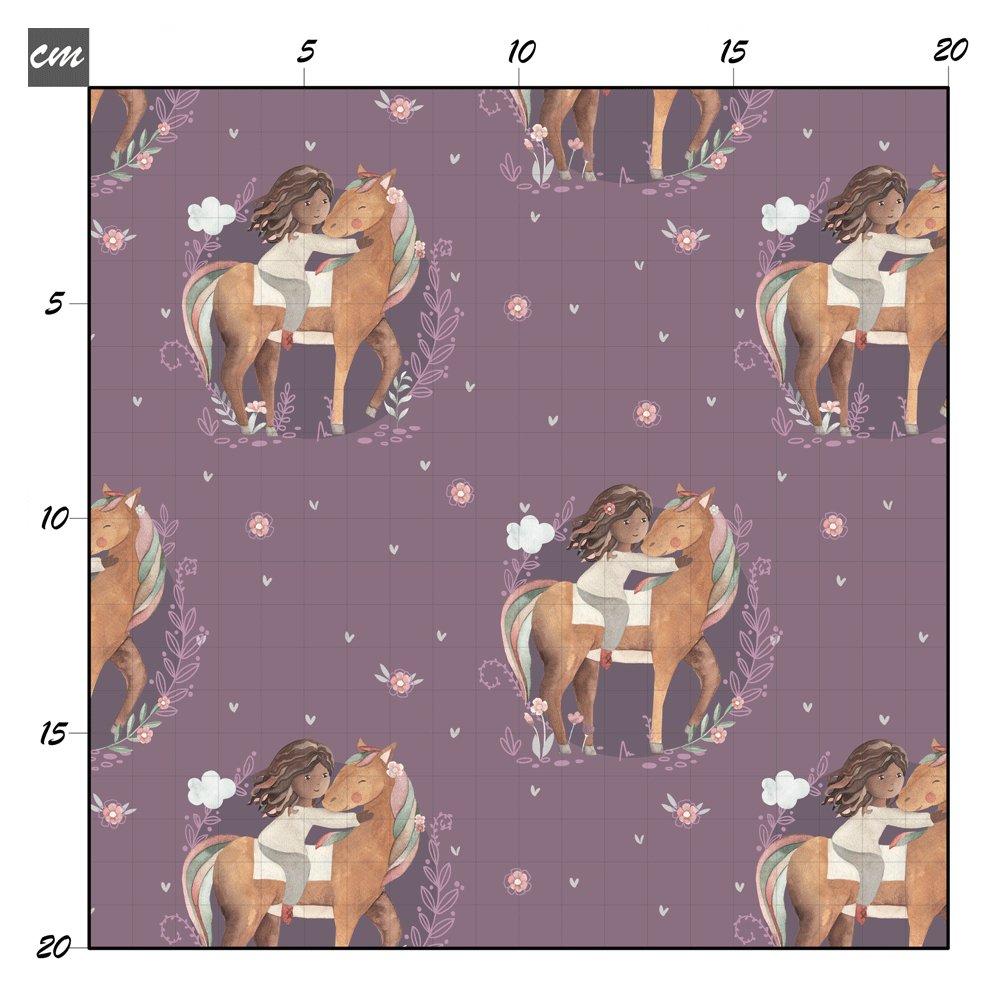 Pferdefreunde blackberry Baumwolle - Mamikes