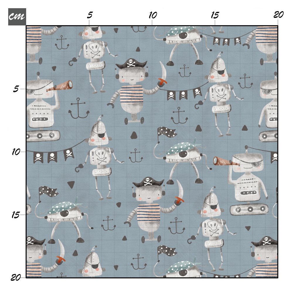 Piraten roboter stahl Baumwolle - Mamikes