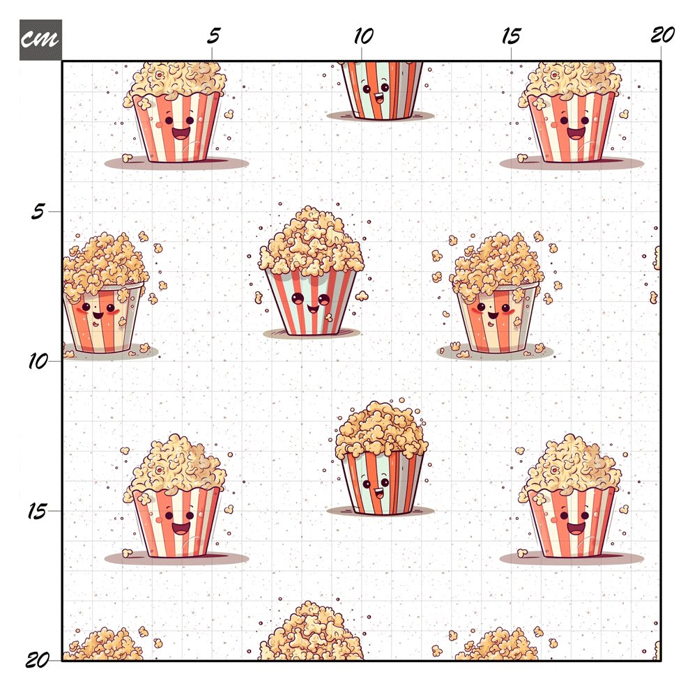 Popcorn weiß Baumwolle - Mamikes