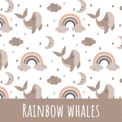 Rainbow whales Baumwolle - Mamikes