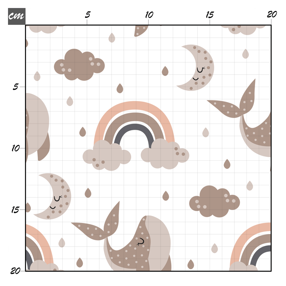 Rainbow whales Baumwolle - Mamikes