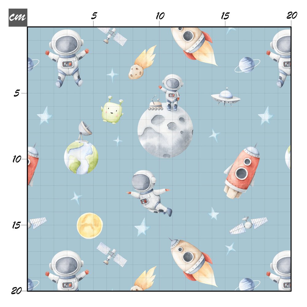 Raketensause blau Baumwolle - Mamikes