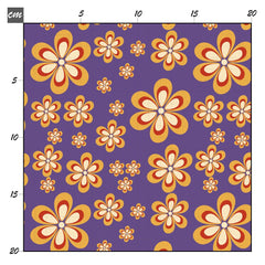 Retro flower purple Baumwolle - Mamikes