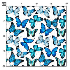 Schmetterlingstanz blau Baumwolle - Mamikes