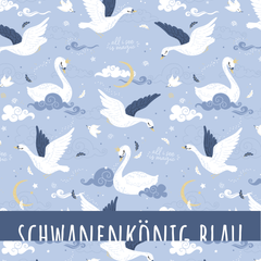 Schwanenkönig blau Baumwolle - Mamikes