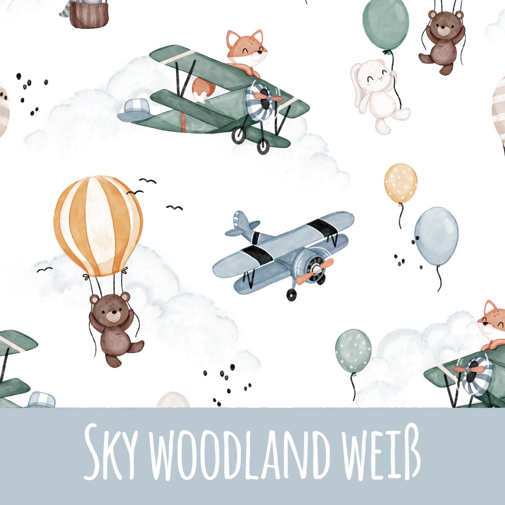 Sky woodland weiß Baumwolle - Mamikes