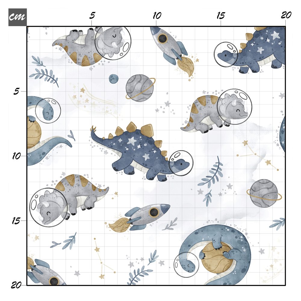 Space dinos weiß Baumwolle - Mamikes