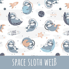 Space sloth weiß Bio Jersey - Mamikes