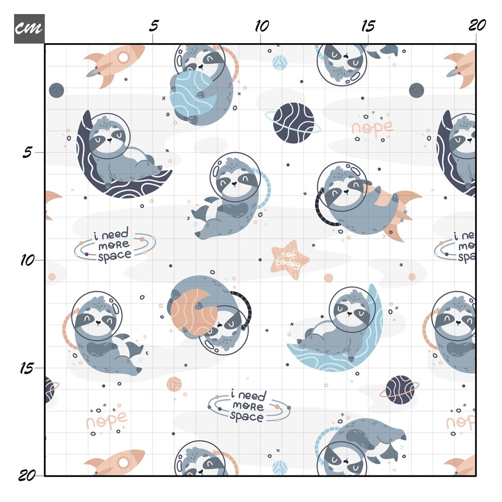 Space sloth weiß Bio Jersey - Mamikes