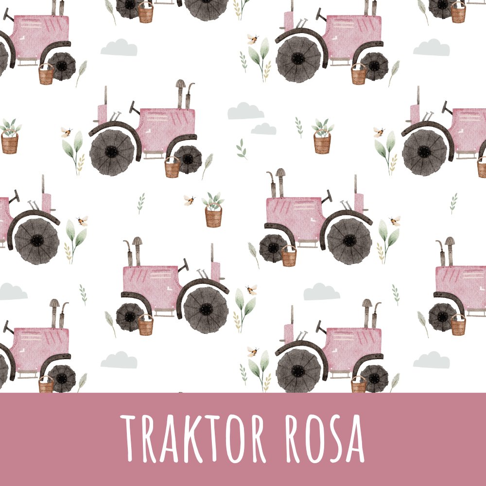 Traktor rosa Baumwolle - Mamikes