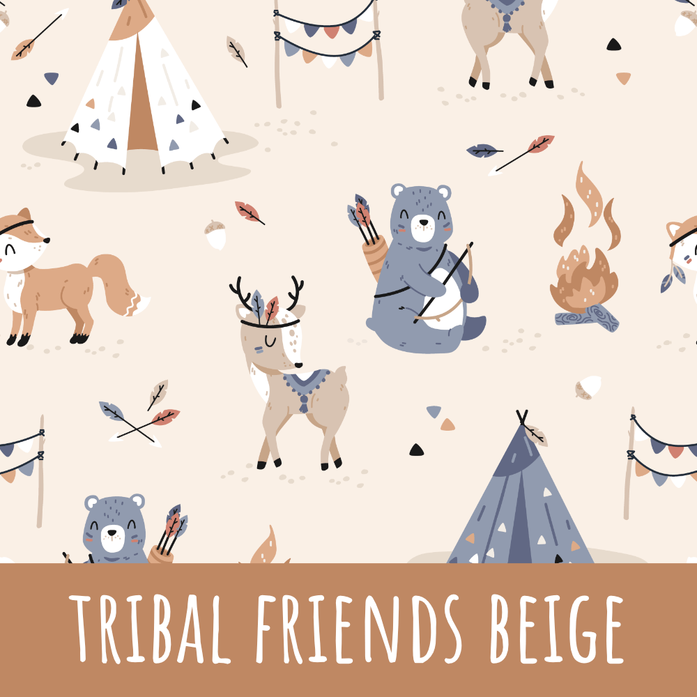 Tribal friends beige Bio Jersey - Mamikes