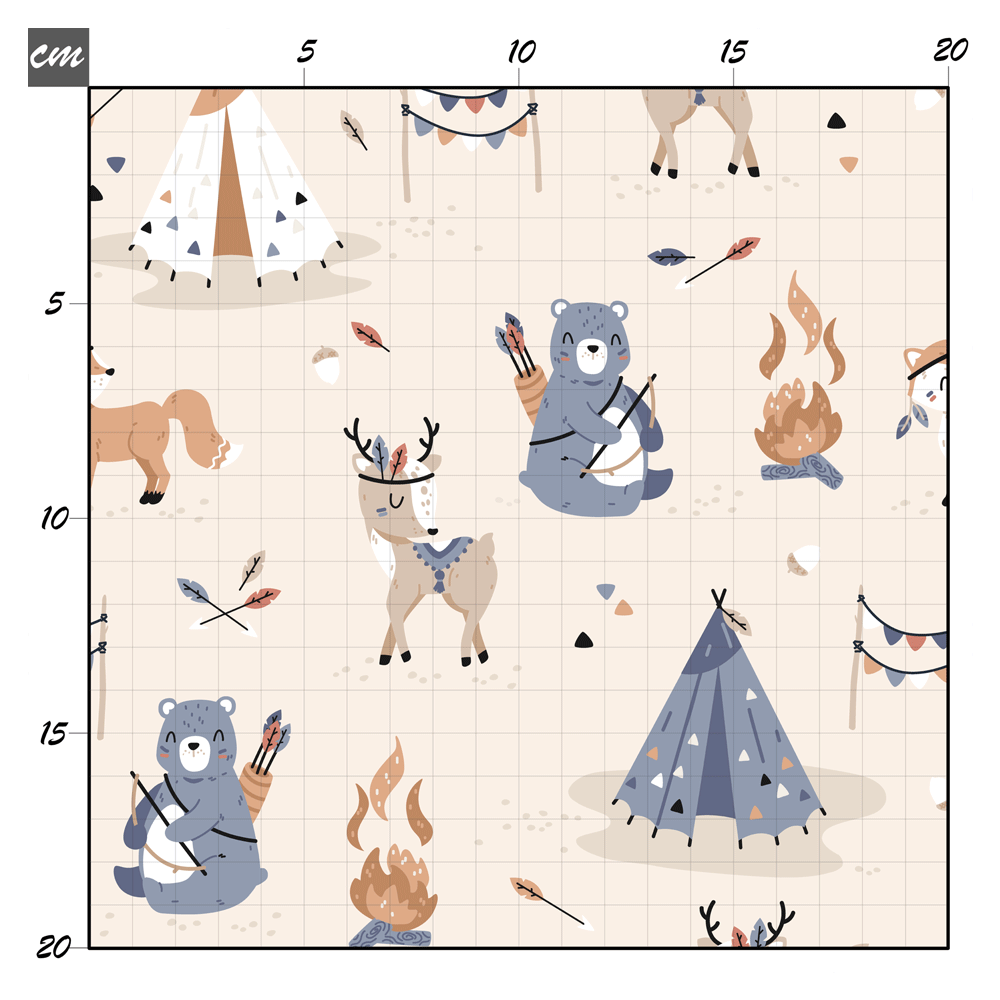 Tribal friends beige Bio Jersey - Mamikes