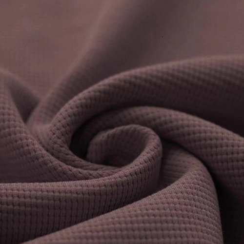 Waffelstrick Jersey dunkles altmauve - Mamikes