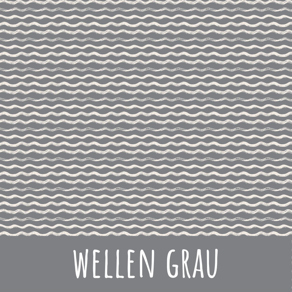 Wellen grau Baumwolle - Mamikes