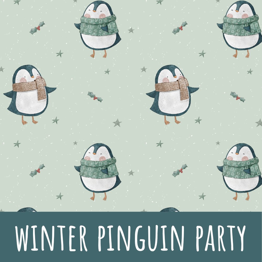 Winter Pinguin Party Baumwolle - Mamikes