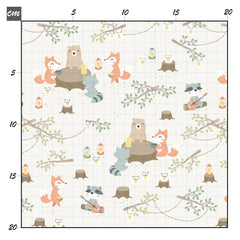Woodland picnic weiß Bio Jersey - Mamikes